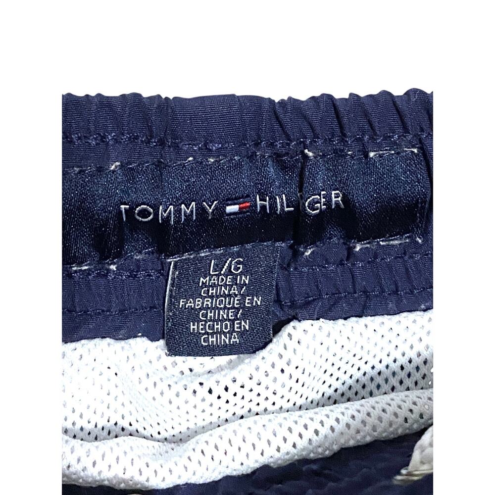 Tommy Hilfiger Patchwork Swim Board Shorts Mens L Vacation Hawaiian Beach Cruise - Picture 7 of 9
